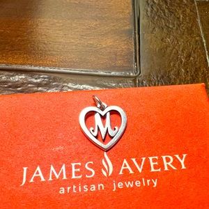 James Avery Heart Initially Script M